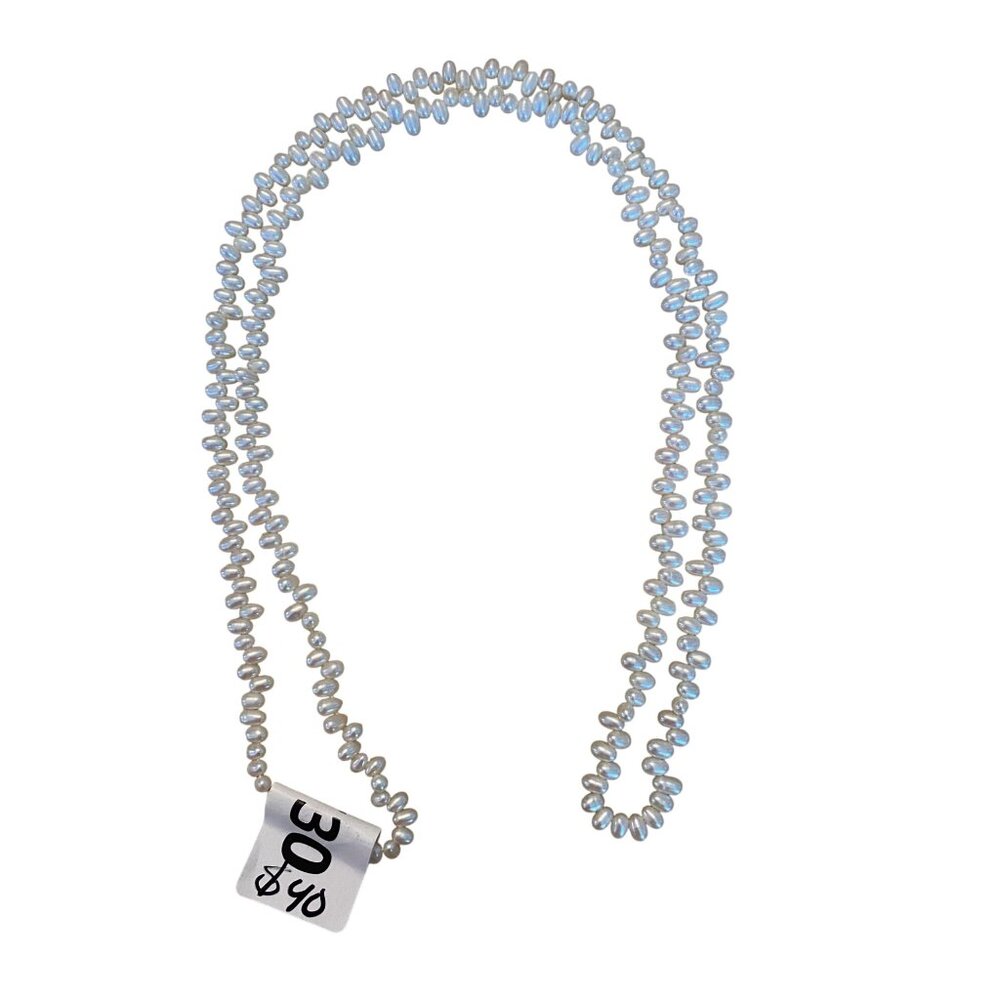 Freshwater Pearl Double Strand Necklace 30" Elegant Jewelry